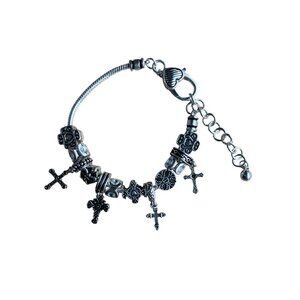 Premier Designs Silver Charm Cross Bracelet, New without Tags
